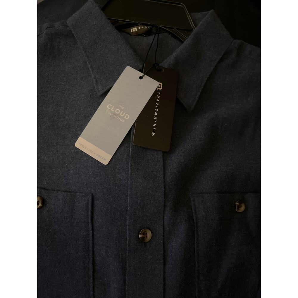 Travis Matthew Cloud Flannel Button-Up Total Ecli… - image 4